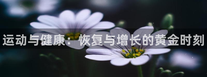 01体育app官方下载安装：运动与健康：恢复与增长的黄金时刻